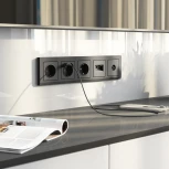 Накладка для двойной розетки Еthernet RJ-45 (графит матовый) Werkel W1191164 (a063114)