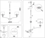 Подвесная люстра Ambrella High Light LH71133 (220V, на цепи)