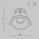 Точечный светильник встраиваемый Maytoni Zoom DL034-01-12W2.7K-W (LED, 220V, круглые, IP65)