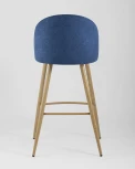 Стул барный синий шенилл Stool Group УТ000004664