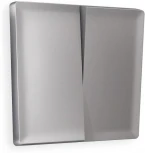 Лицевая панель Ambrella Volt ALFA (Сталь матовый) для 2-клавишных выключателей QUANT AP5030