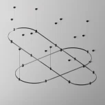 Шинопровод магнитный Flarity полукруг черный 65 см Maytoni Busbar trunkings Flarity TRX154-SR-D650-B (24V)