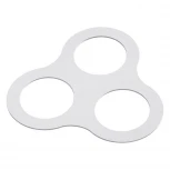 Рамка для трех встраиваемых светильников Novotech Metis, треугольник, белый