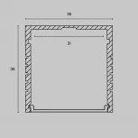 Алюминиевый профиль накладной 35x35 Maytoni Led Strip ALM-3535A-S-2M