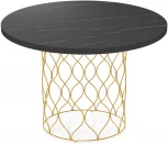 Столик журнальный Sheffilton SHT-TU49/ЛДСП 60 золото/камень пьетра гриджио черный от фабрики Sheffilton