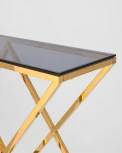 Консоль Stool Group ИНСИГНИЯ 115*30 золото стекло smoke УТ000001500