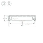 Профиль ALM-FLAT-S-2000 ANOD (Алюминий) 026713 Arlight