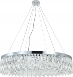 Подвесной светильник (12029/18P Chrome) Indigo Anna V000498 (220V, хрусталь, на тросе, круглые)