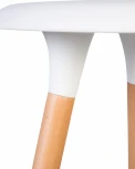 Табурет барный ROYCE (ножки светлый бук, цвет белый (W-02))