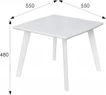 Стол журнальный Ретро квадратный снег от фабрики Mebelik