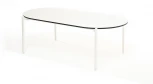 "Диего" журнальный стол из HPL 120х60 H40, каркас белый муар, цвет "молочный" 4SIS арт.УТ-00008610