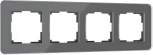 Рамка на 4 поста Elite (графит, стекло) Werkel W0042440 (a057881)