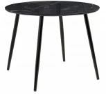 Стеклянный стол Woodville Анселм обсидиан / черный 500931