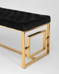 Банкетка-скамейка Stool Group БРУКЛИН велюр черный сталь золото УТ000001486