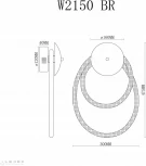 Настенный светильник с гибким неоном iLedex Cross W2150 BR (220V)