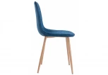 Обеденный стул на металлокаркасе Woodville Capri dark blue / wood 11842
