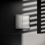 Выключатель двухклавишный (шелк) Voltum S70 VLS020104