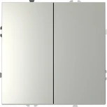 Выключатель двухклавишный (сталь) Voltum S70 VLS020105