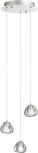 Подвесной светильник ST Luce Waterfall SL6017.101.03 Хром/Прозрачный с пузырьками воздуха LED 3*3W (220V, на проводе)