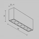 Потолочный линейный светильник светодиодный Maytoni Points C066CL-12W3-6K-W (220V)