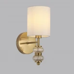 Бра со стеклянным декором Lumion Ilmira 8337/1W бронза/белый, металл/стекло/текстиль E14 40W 220V