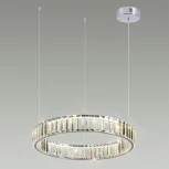 Подвесной светильник Odeon Light L-vision 4930/30L хром/прозрачный металл/хрусталь LED 30W VEKIA (220V, на тросе, кольцо)