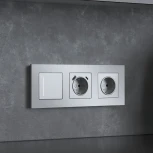 Рамка на 3 поста (серебро софт) Werkel W0032965 (a062815)