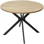 Стол ВЕГА D100 Дуб Канзас/ черный каркас