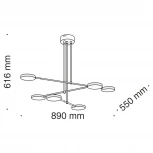 Потолочная люстра на штанге Maytoni Fad MOD070PL-L38B3K (LED, 220V)