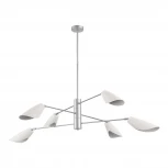 Потолочная люстра на штанге Evoluce Alton SLE1254-103-06 Серебристый/Белый, серебристый E14 6*60W