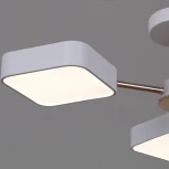 Потолочная люстра на штанге светодиодная Reluce 03360-0.3-05 WH+FGD