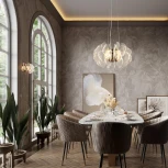 Подвесная люстра Odeon Light Siama 5089/115L под латунь/прозрачный/акрил LED 115W 3500K (220V, на тросе)