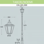 Наземный фонарь Fumagalli Noemi E35.205.000.AYH27 (220V, IP55)