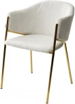 Стул DILL WZ2042-18 белая галька, фактурный велюр / золотой каркас
