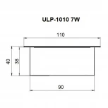 Светильник светодиодный потолочный встраиваемый. 4000K, для ячеек 100x100мм, в комплекте с и/п Uniel Grilyato Mini ULP-1010 7W/4000К IP40 GRILYATO OPAL BLACK