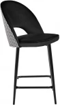 Стул Bradex Home полубарный Leo черный с жаккардом, с поворотным механизмом (RF 0270)