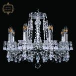 Подвесная люстра с хрустальными подвесками Art Classic 11.24 11.24.8.165.Cr.V0300.tube (220V, на цепи, подсвечник, свеча)