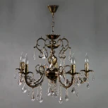 Подвесная люстра Brizzi 8888 8888/5 PB Leaf crystal