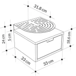 Тумба прикроватная OSLO NIGHTSTAND LEVE (ЛДСП,Металл/Черный,Бежевый) арт.LEV01136