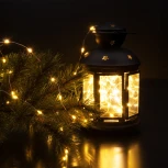 Гирлянда нить "роса" теплый белый Eurosvet 10М IP20 400-009