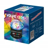 Светодиодный светильник-проектор, многоцветный. USB провод (в/к) Volpe ULI-Q312 3W/RGBYP BLACK