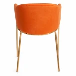 Кресло KRONOS (mod. 8158) рыжий/золотые ножки (металл/вельвет)