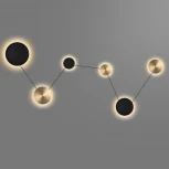 Настенный светильник светодиодный Odeon Light Galaxy 7115/36WL черный/бронза/металл IP20 LED 36W 1620Лм 3000K 220V