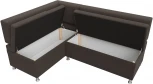 Диван кухонный угловой Стайл левый угол (Коричневый/Рогожка) Лига Диванов арт.122525L