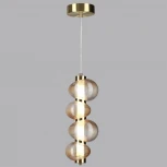 Подвесной светильник Odeon Light Bruco 5095/17L латунный/янтарный градиент/металл/стекло LED 17W 4000K (220V, на проводе, бусы)