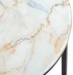 Набор кофейных столиков Tango бежевый мрамор с чёрными ножками, 2шт Bradex Home RF 0354