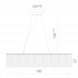 Подвесная люстра Divinare Nova 1223/02 SP-8