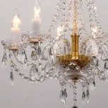 Подвесная люстра Favourite Simone 1736-6P (220V, хрусталь, на цепи, подсвечник, свеча)