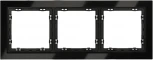 Рамка на 3 поста (черный, стекло) Voltum S70 VLS110308