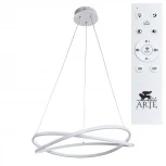 Подвесная люстра Arte Lamp Swing A2522SP-2WH (LED, 220V, пульт управления, управление смартфоном, умный дом - Алиса, Tuya Smart, на тросе)